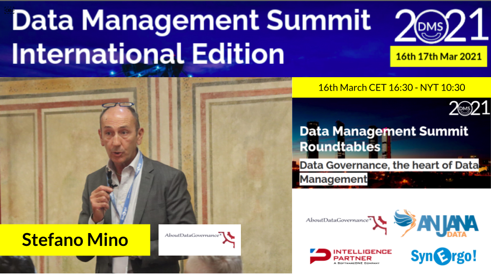 Stefano Mino from AboutDataGovernance – the Data Lineage Company will be at DMS International Edition 2021