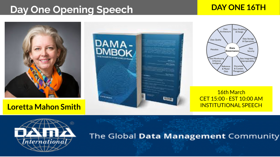 Loretta Mahon Smith will be at Data Management Summit International Edition 2021