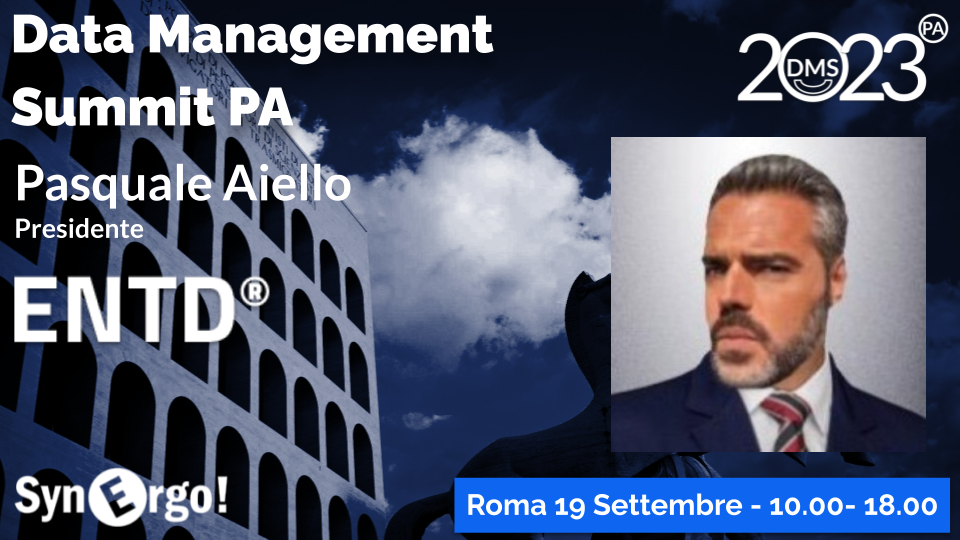 Pasquale Aiello, Presidente dell’Ente Nazionale per la Trasformazione Digitale tra i protagonisti del Data Management Summit PA